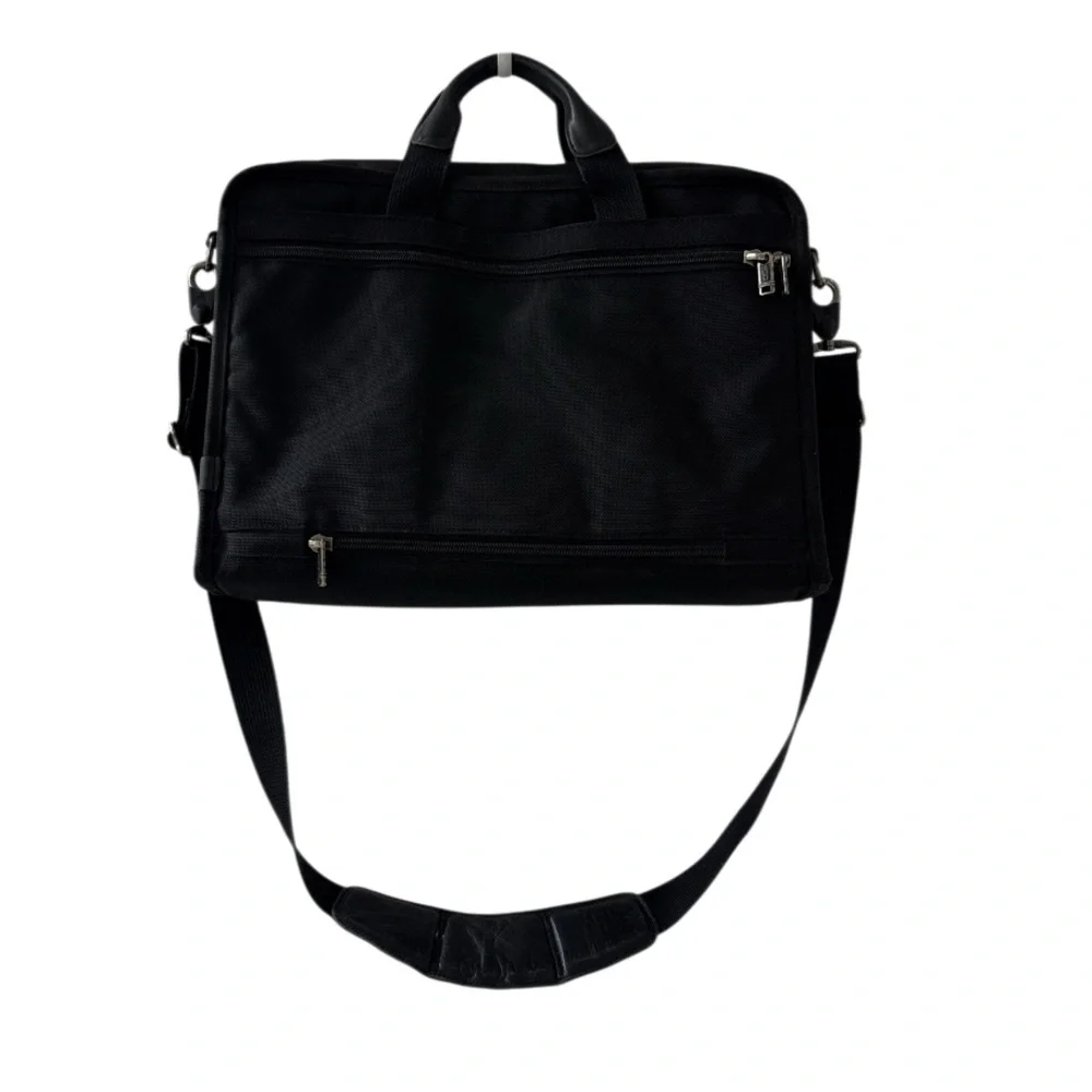 TUMI Laptop/Briefcase With Multiple Pockets & Padded Compartment Black Nylon